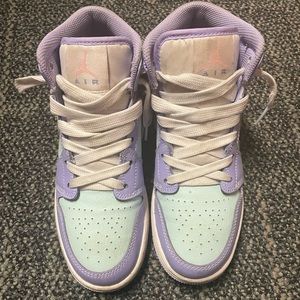 Jordan 1 GS Mid Purple Aqua
